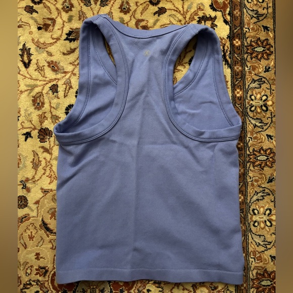 Purple Stretch Knit Racer Back Tank Top - Picture 4 of 6